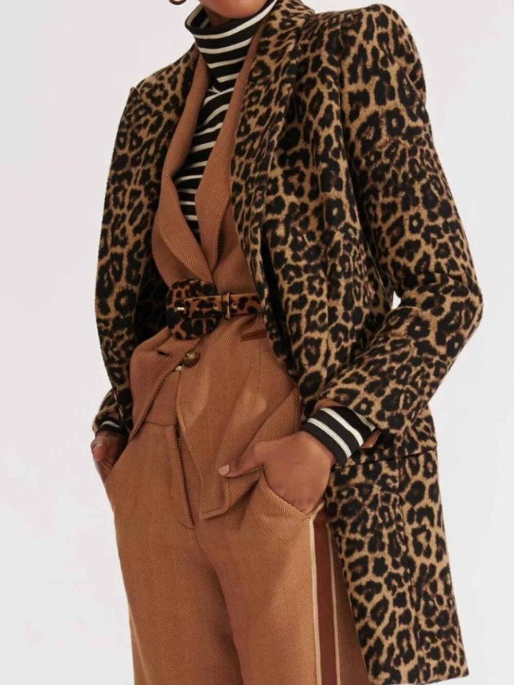 Veronica Beard Senna Coat Leopard Animal Print Dickey Jacket Size 2 - Picture 11 of 11